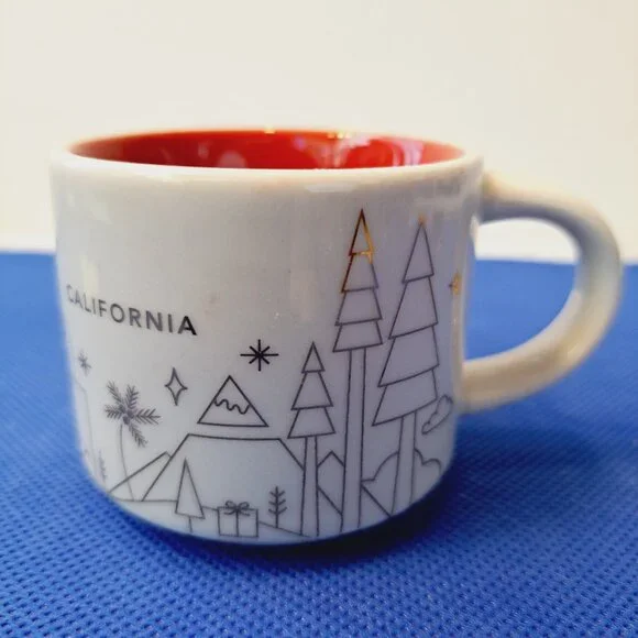 Starbucks | Holiday | Starbucks California 24 Holiday Ornament Mug Demi  White Gold 2oz You Are Here | Poshmark
